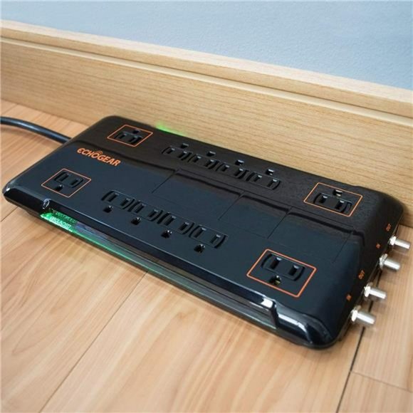 PowerPad 12 Outlet Surge Protector Power Strip with 3420J of Surge Protection - Picture 1 of 7